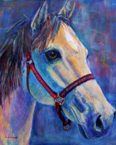 Lupe-Cavanaugh-Handsome-in-Red-Bridle-acrylic-scaled